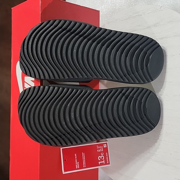 Nike Kawa Slide Black Mint Bronze Girls Size 13 New - Picture 5 of 8